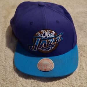 Mitchell & Ness Purple and Blue Jazz Cap